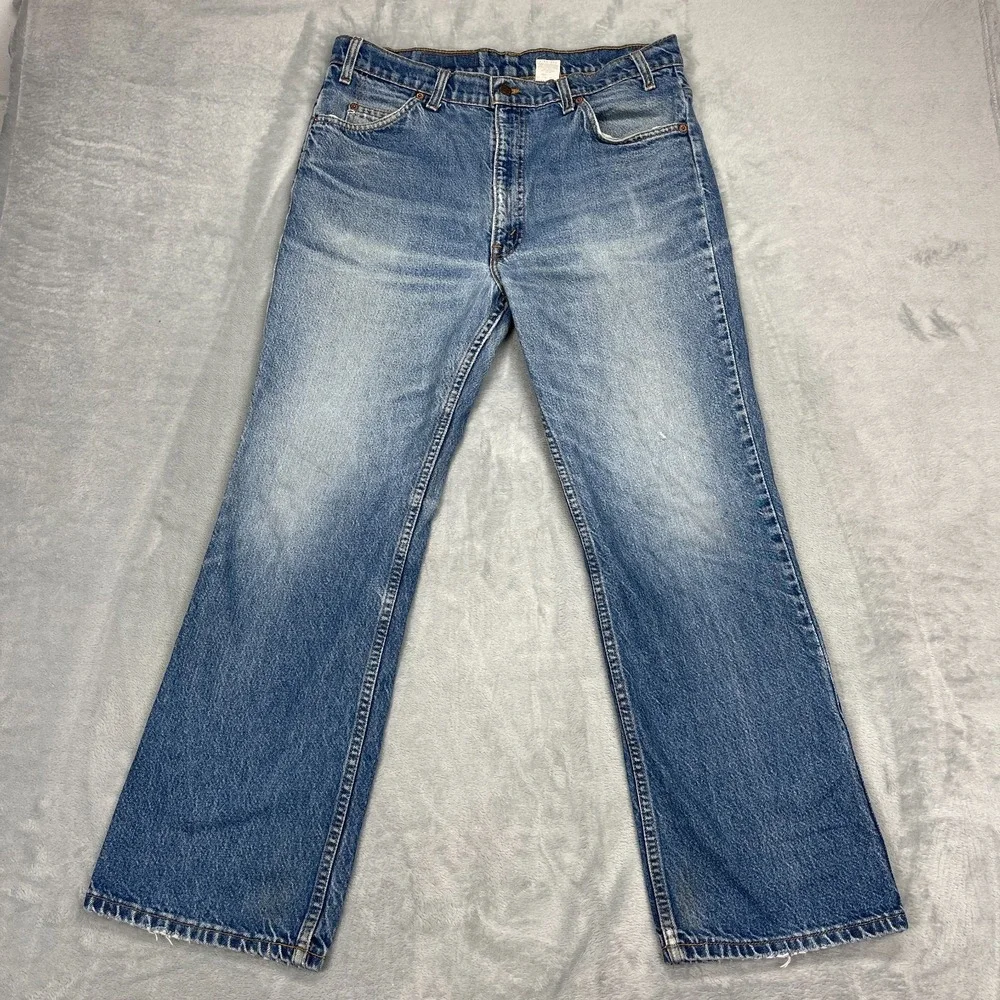 Vintage Levi's Jeans Mens 36x30 (34x30) Blue Denim 517 Orange Tab Bootcut USA
